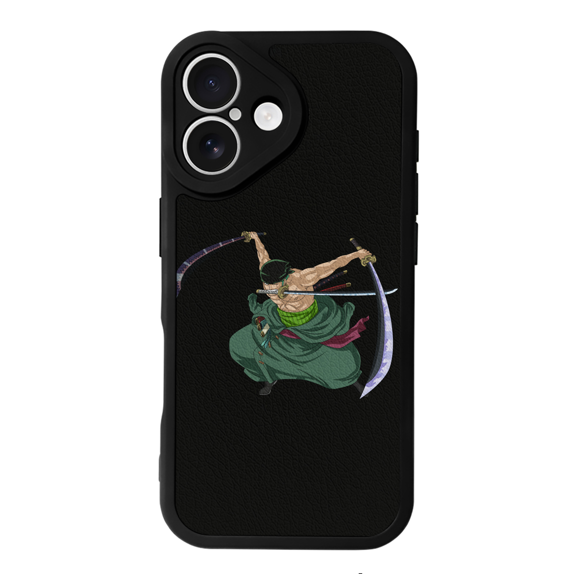 （画像用） ワンピース ロロノア・ゾロ ONE PIECE Roronoa Zoro 【iPhone 16シリーズ対応】シリコンスマホケース（レザー調） 材質：シリコン